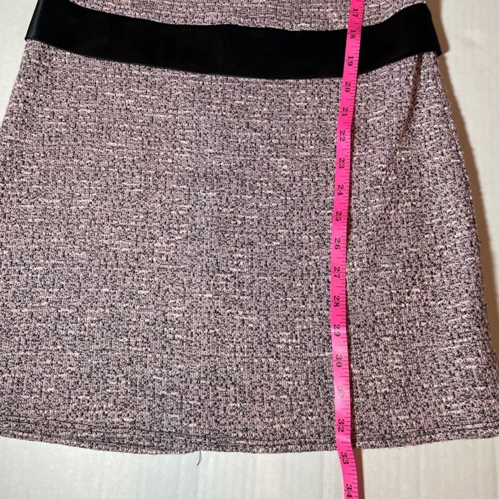 VTG Ruby Rox Pink Black Tweed Bow Off Shoulder Mini Dress Womens Small 60s Style - Picture 8 of 8